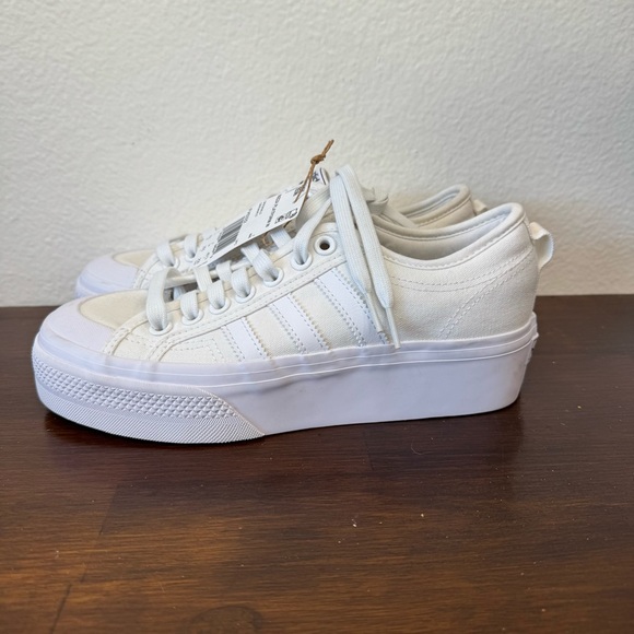 Adidas Originals Nizza Platform Women Size 8.5 Shoes White Sneakers New w/Tags - Picture 4 of 14